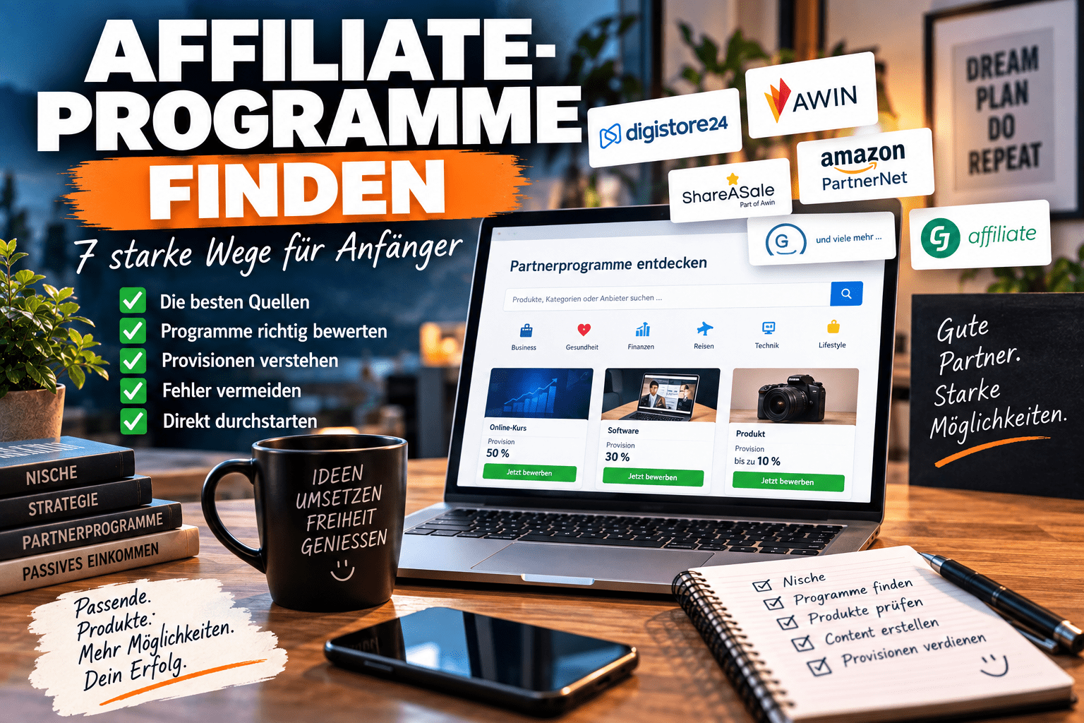 Affiliate-Programme finden – 7 Wege für Anfänger
