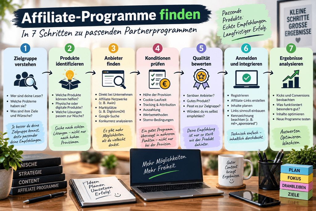 Affiliate-Programme finden: So findest du passende Angebote 2 Affiliate-Programme finden – 7 Wege für Anfänger