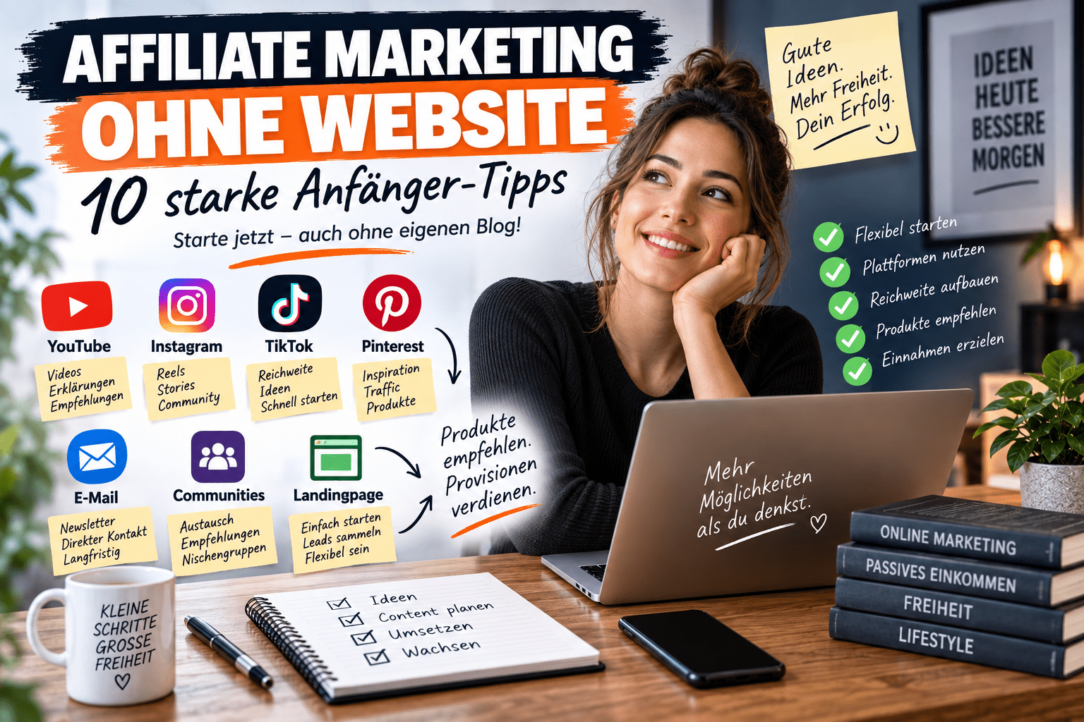 Affiliate Marketing ohne Website – 10 Tipps für Anfänger