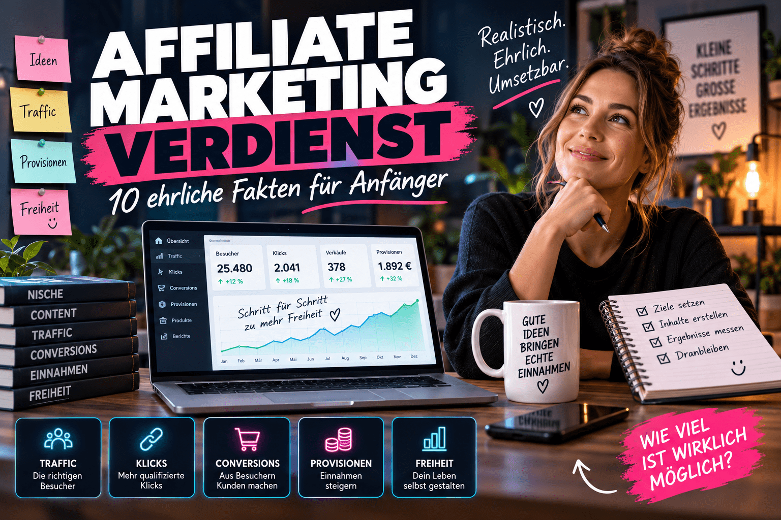 Affiliate Marketing Verdienst – 10 ehrliche Fakten für Anfänger