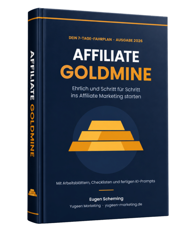 Affiliate Marketing Fehler vermeiden 3 E-Book Affiliate GOLDMINE 2026 von Eugen Scheming