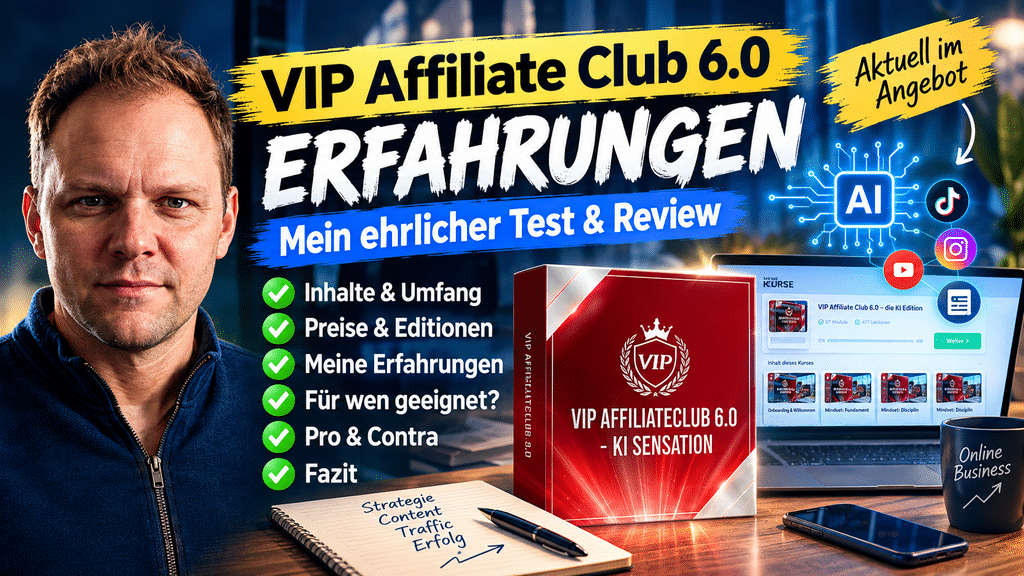 VIP Affiliate Club 6.0 Erfahrungen: Echte Einblicke in den Kurs 3 VIP Affiliate Club 6.0 seriös