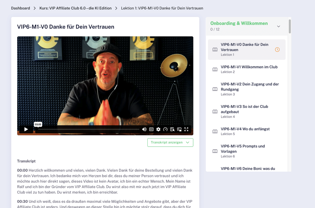 VIP Affiliate Club 6.0 Erfahrungen: Echte Einblicke in den Kurs 6 VIP Affiliate Club 6.0 Einblicke